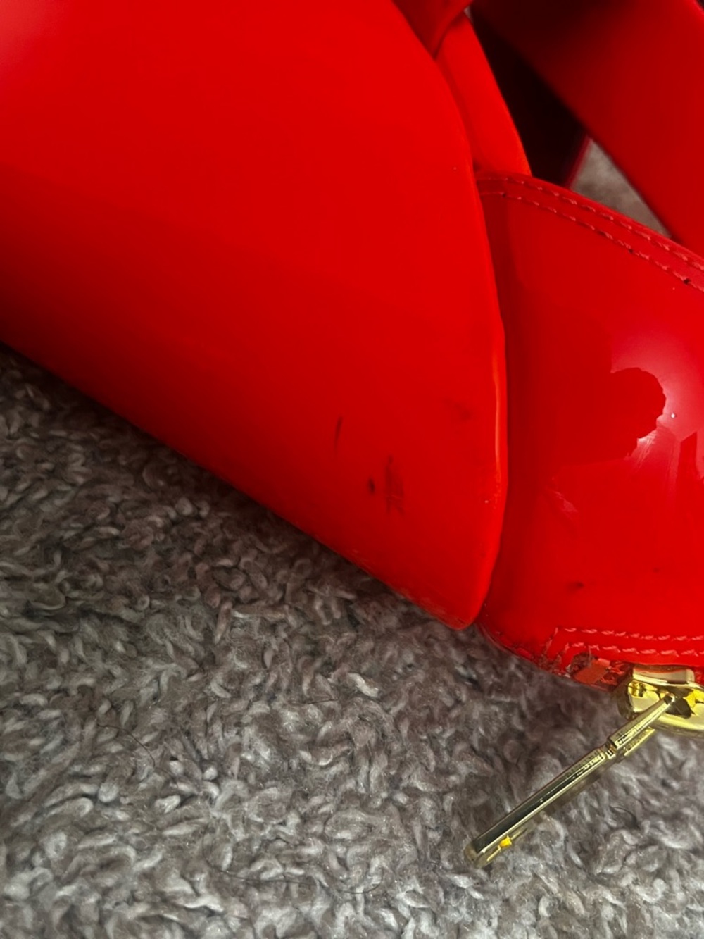 Jessica Simpson Red/Orange Wedges with Ankle Strap - Picture 11 of 16